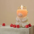 RASPBERRY VANILLA BEAR CANDLE