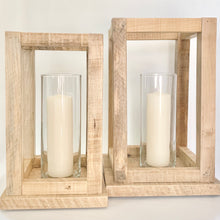 Load image into Gallery viewer, LARGE WOODEN LANTERN SET
